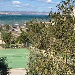 Spacious Studio W Sea View Terrace Near The Beach In Welkeys , Marseille France